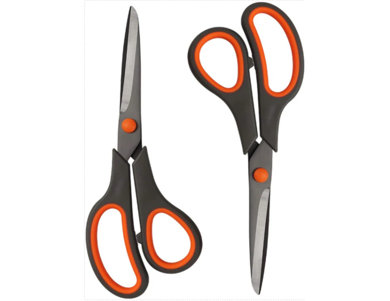 "Multipurpose Scissors Bulk 2 Pack, Ultra Sharp Titanium Blade Scissors, Office Home School Sewing Fabric Craft Supplies
