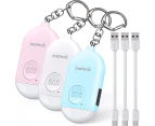 Personal Alarms For Women - 3 Pack Reusable Police Approved 130 DB LOUD Security Alarms Keychain with LED Light