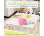 Giantex 5 Pieces Kids Table & Chair Set Toddler Play Activity Study Play Set Colorful Furniture Set for Kids Room Gift