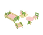 Wooden Miniature Doll House Furniture Room Set Toy Xmas Gift for Child Kids- Bathroom Room
