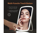 Clear White Usb Led Makeup Mirror Desk With Tricolor Light