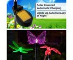 Set Of 3 Decorative Solar Lights - Butterfly + Hummingbird + Dragonfly