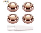 4 facial epilator replacement heads, 18k rose gold plated, lipstick shaver replacement heads 4 + 1 brush