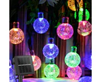 1Pcs Solar Crystal Ball String Lights - 7 Meters 50 Lights (1.8 Bubbles) - 8 Colors Solar Function