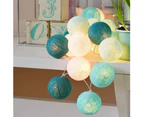 Cotton Ball Light Garland - 3M 20 Led Ball Light Garland - Tiffany