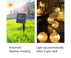 1Pcs Solar Crystal Ball String Lights - 7 Meters 50 Lights (1.8 Bubbles) - 8 Functions Solar White