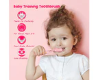 Kids U Shaped Toothbrush with Silicone Brush Head Whitening Massage Toothbrush U-Type Toothbrush Whole Mouth Toothbrush with Handle for Kids