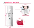 Nano Facial Steamer Mist Spray Eyelash Extensions Cleaning Pores Water SPA Moisturizing Hydrating Face Sprayer USB Rechargeable Mini Beauty Device