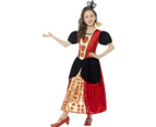 Alice In Wonderland Queen Of Hearts Miss Hearts Child Costume Size: 7-9 Yrs
