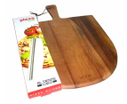 Wooden Acacia Pizza Paddle With Cutter