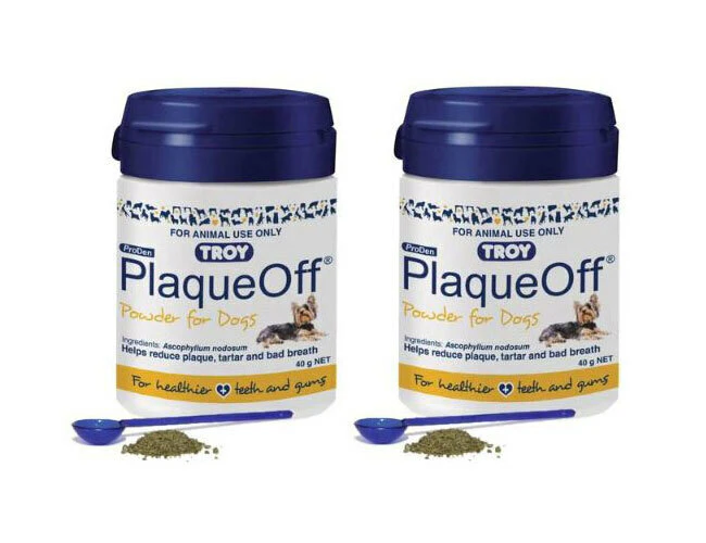 Plaque Off For Dogs Teeth Gums Bad Breath Tartar Gingivitis 2 X 40g