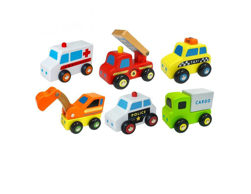 Viga Wooden Mini Vehicles (6 piece set)