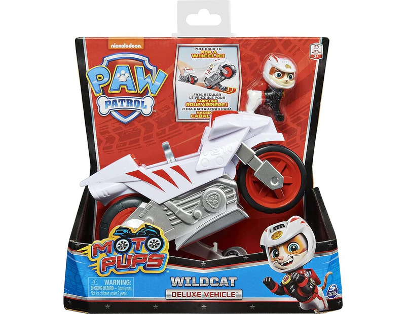 Paw Patrol - Motorcycle Toy Motorcycle PUPS - Deluxe Friction Motorcycle with Wheelie Function and Figure - Assorted Model