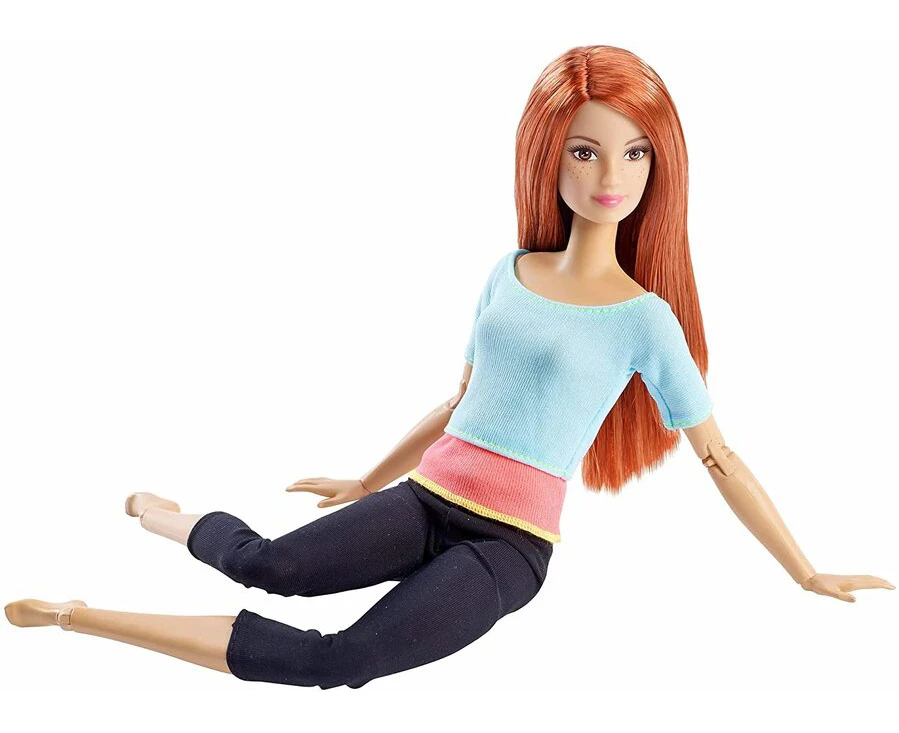 Barbie Made to Move Doll Long Straight Red Hair Wearing Athleisure