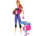 Barbie You Can Be Anything Fitness Doll, Red-Haired, with Puppy