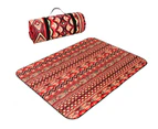 3*3Meter Thicken Soft Picnic Blanket Outdoor Folding Waterproof Camping Beach Mat [Colour: RED]