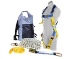 LIFT SAFE Roofers Kit with Full Safety Harness, Kernmantle Rope & Shock Absorber