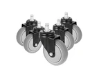 5x Office Chair Caster Wheels Set Heavy Duty & Safe for All Floors w/Universal Fit