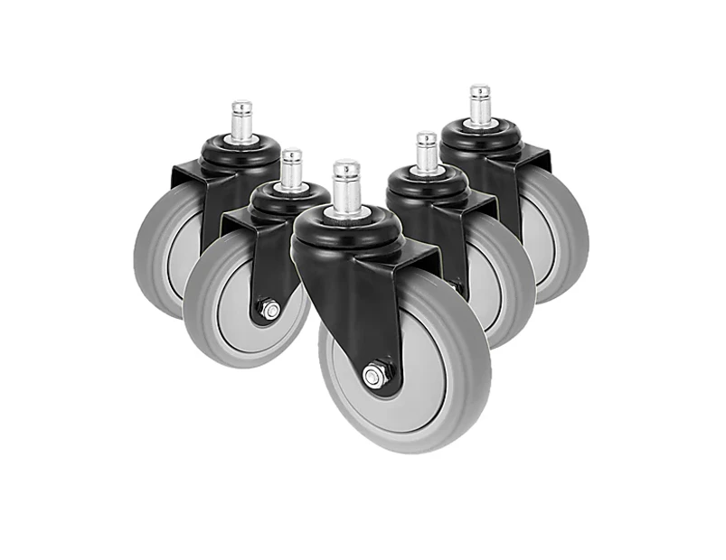 5x Office Chair Caster Wheels Set Heavy Duty & Safe for All Floors w/Universal Fit