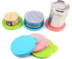 Pet Food Can Cover 3 Pack Wet Food Dog Cat Silicone Can Lid Cap, Universal Size Fits Most Standard Size Cans.
