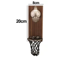 Magnetic Basketball Bottle Opener, Wooden Wall Mounted Opener with Cap Collector Catcher, Ideal Gift
