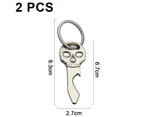 Bottle-opener Skull-head charm Keyring Multi-function Bottle Opener Keychain Universal Everyday Carry Pocket