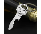 Bottle-opener Skull-head charm Keyring Multi-function Bottle Opener Keychain Universal Everyday Carry Pocket
