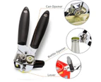 3-In-1 Can Opener, Manual Smooth Edge and Heavy Duty, Build in Durable Bottle Opener and Lid Lifter, Round Knob Easy to Operate in Kitchen, 8" Length