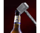 Beer Bottle Opener, Perfect for Bar and Home Use, War Hammer Style, Great Festival Gift, Recommended for Beer Silver