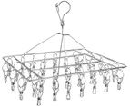 Stainless Steel Sock Dryer For Clothes Rack With 36 Clothespins