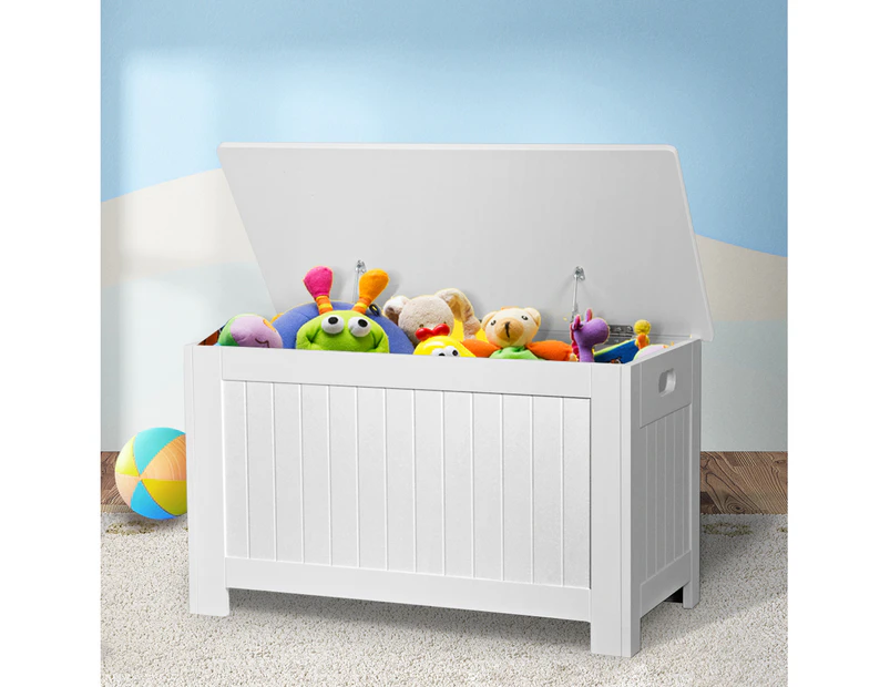 Levede Kids Toy Box Storage Chest Cabinet Container Clothes Organiser White