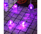 Erlez Halloween Spider Fairy Lights Spooky Decoration USB LED Purple Spider String Lights for Room-B