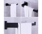Bathroom Robe Hook Matte Black Bathroom Towel Rack SUS 304 Stainless Steel Towel Ring Heavy Duty Towel Rack Wall Mount