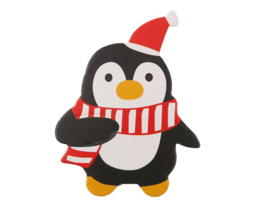 12 Pcs Christmas Baking Decoration Cute Santa Penguin Lollipop Paper Card