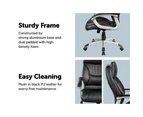 PU Leather Office Chair Executive Thick Padded Work Computer Black