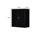 2-Door Shelf Office Filing Storage Locker Cabinet Safe