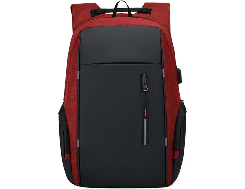Tool Bag Red Laptop Backpack Waterproof Travel Bag With USB Charging Port 15.6 Inch Computer Business Backpack Ladies Men Casual Hiking Rucksack