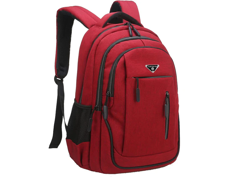 Tool Bag Red Travel Laptop Backpack, Waterproof Laptop Backpack with USB Charging Port for 15.6" Laptops and Notebooks