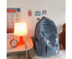 Tool Bag Fashion Large Student Backpack New Nylon Canvas Girls School Bag Multi-pocket Ring Buckle Portable College Girl Schoolbag New With Pendant