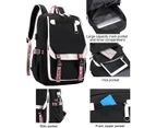 21 Liter Tool Bag, Blue Black Teenage Girl Backpack College Students Outdoor Backpack Rucksack With USB Charging Port
