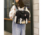 Tool Bag Kawaii Black Backpack Ita Bag With Free Rabbit Pendant Japanese School Bag Messenger Bag Shoulder Bag Schoolbag For Teenagers Girls