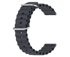 Gotofar Wristwatch Band Adjustable Detachable One-piece Silicone Smart Watch Band for GT Watch - 20mm Black Gray
