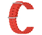 Gotofar Wristwatch Band Adjustable Detachable One-piece Silicone Smart Watch Band for GT Watch - 20mm Red