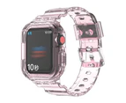 Wristwatch Strap Adjustable Watch Accessories Soft TPU One-piece Transparent Smart Watch Band Replacement for Apple Watch 8 - 38/40/41mm Glitter Clear
