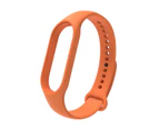 Gotofar Wristwatch Strap Waterproof Watch Accessories Soft TPU One-piece Smart Watch Band Replacement for Xiaomi Mi Band 4/5/6/7 - A Orange