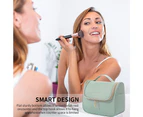 Makeup Bag Travel Cosmetic Bag Hand-Portable Toiletry Bag Organizer For Women-Mint Green