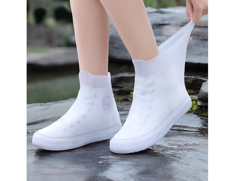 Rain Boots Cover Silicone Waterproof Shoe Cover Rainy Day Outdoor Rain Boots