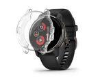 Gotofar Watch Protective Case TPU Plating Smart Watch Full Coverage Screen Protector Cover for Garmin Venu 2 Plus - Transparent