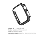 Gotofar Watch Protective Case Hard PC Anti-fall Carbon Fiber Pattern Smart Watch Protector Cover Shell for Apple Watch 1/2/3/4/5/6/7/se - A