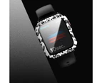 Gotofar Watch Protective Case Leopard Print Anti-scratch PC Smart Watch Tempered Film Screen Protector Shell for iWatch SE/2/3/4/5/6 - B,40mm